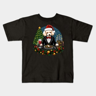 Poodle Dog Christmas Kids T-Shirt